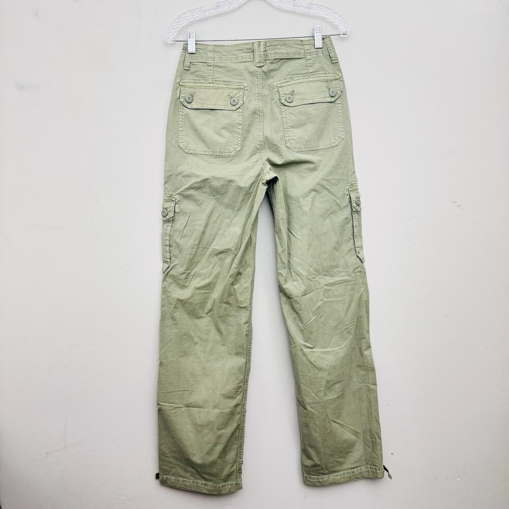 American Eagle Stretch Green Cargo Pants Women’s Size 2 Long - Picture 6 of 9